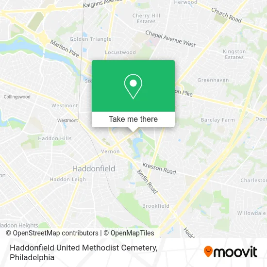 Haddonfield United Methodist Cemetery map