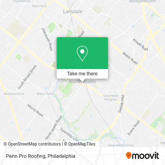 Penn Pro Roofing map