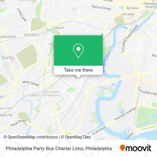 Philadelphia Party Bus Charter Limo map