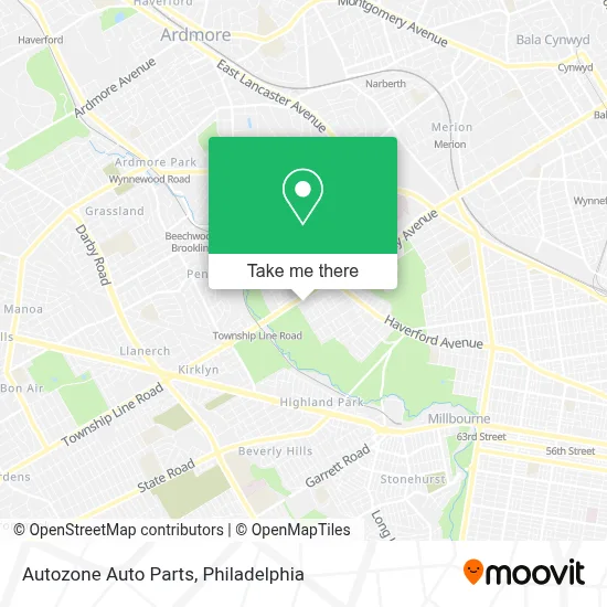 Autozone Auto Parts map