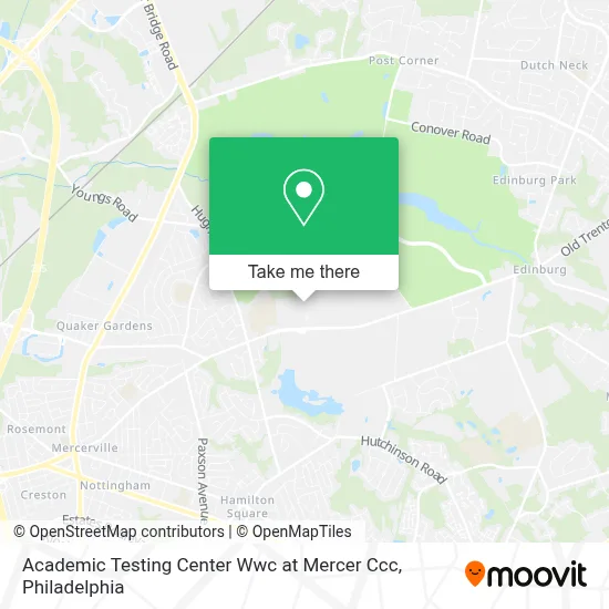 Academic Testing Center Wwc at Mercer Ccc map