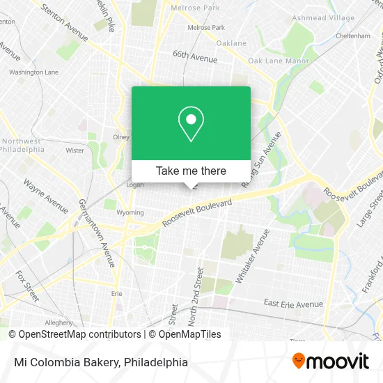 Mi Colombia Bakery map
