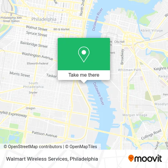 Walmart Wireless Services map