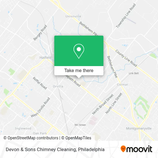 Devon & Sons Chimney Cleaning map