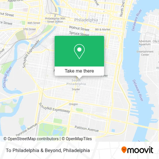 To Philadelphia & Beyond map