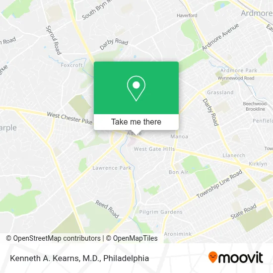 Kenneth A. Kearns, M.D. map