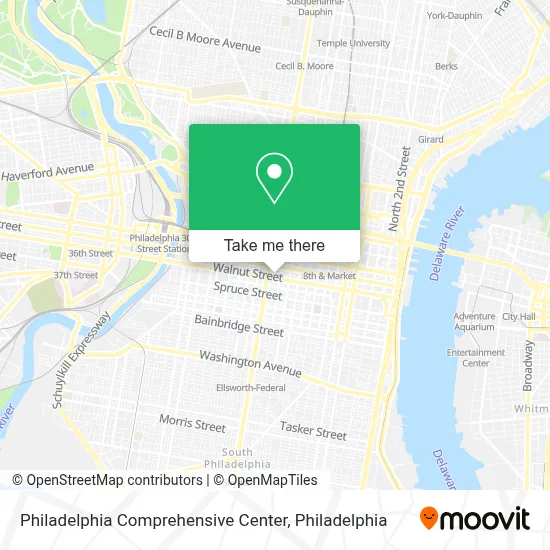 Philadelphia Comprehensive Center map