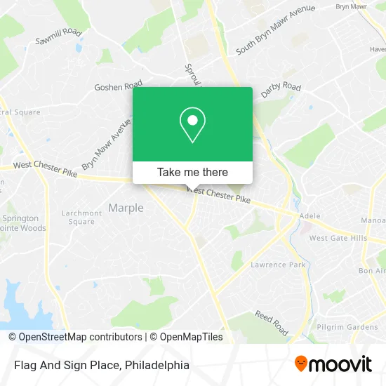 Flag And Sign Place map