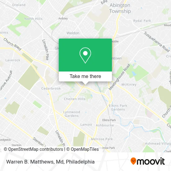 Warren B. Matthews, Md map