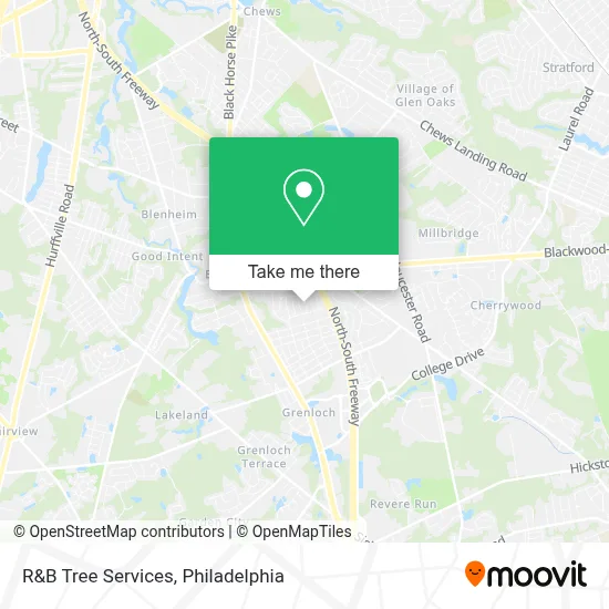 R&B Tree Services map