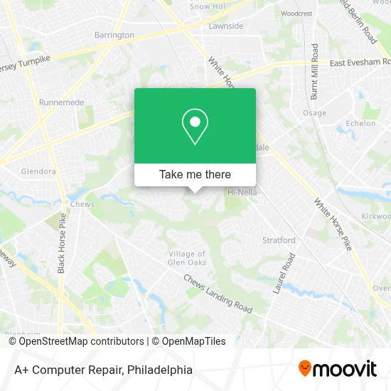 A+ Computer Repair map