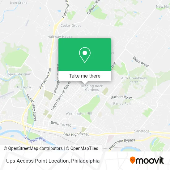 Ups Access Point Location map