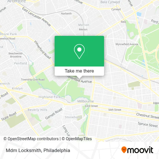Mdm Locksmith map