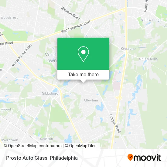 Prosto Auto Glass map