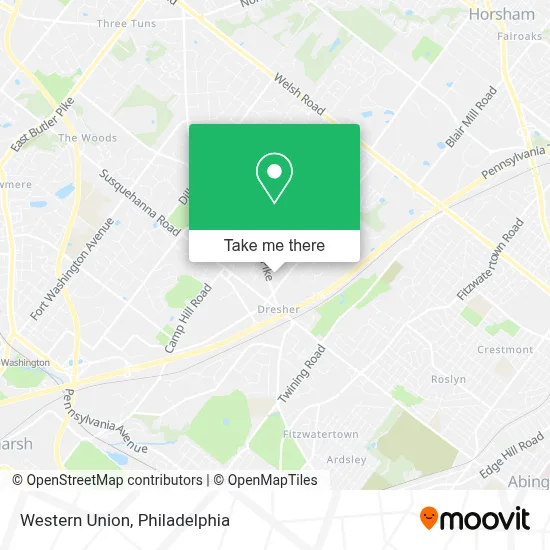 Western Union map