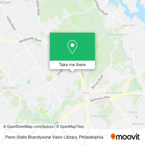 Penn State Brandywine Vairo Library map