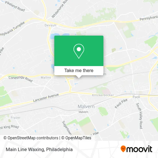 Main Line Waxing map