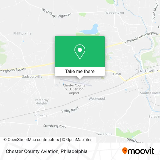 Chester County Aviation map