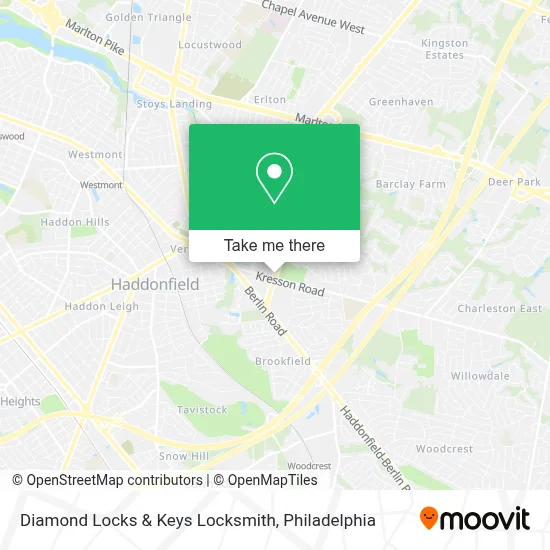 Diamond Locks & Keys Locksmith map