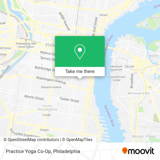 Practice Yoga Co-Op map