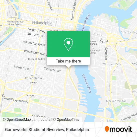 Gameworks Studio at Riverview map