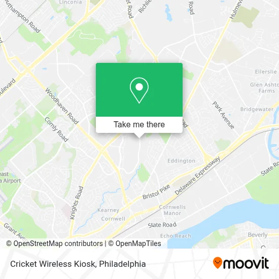 Cricket Wireless Kiosk map