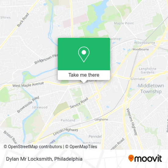 Dylan Mr Locksmith map