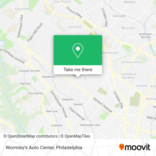 Wormley's Auto Center map