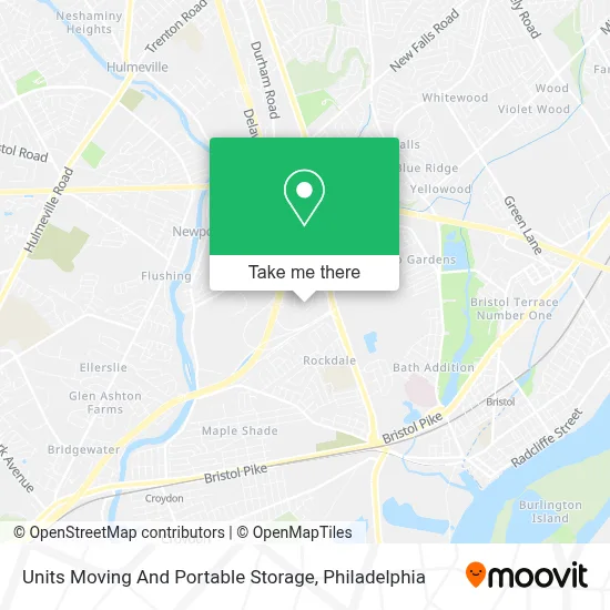 Units Moving And Portable Storage map