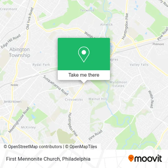 First Mennonite Church map