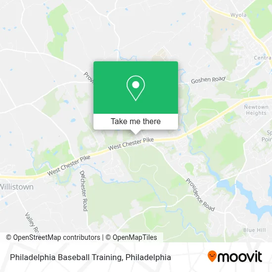Philadelphia Baseball Training map