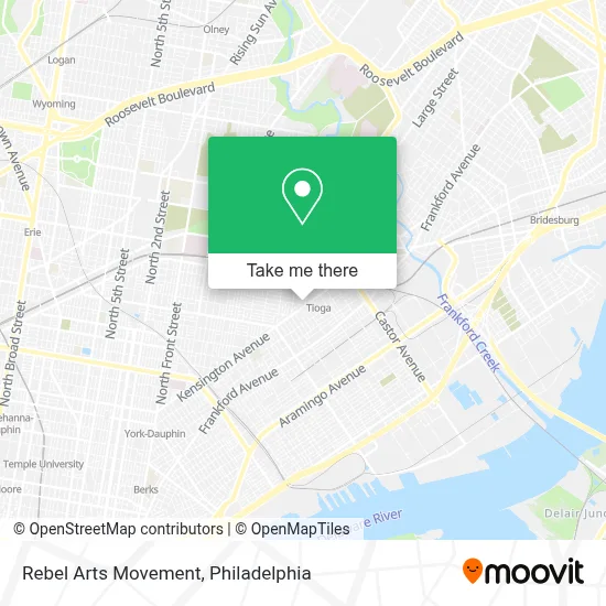 Rebel Arts Movement map
