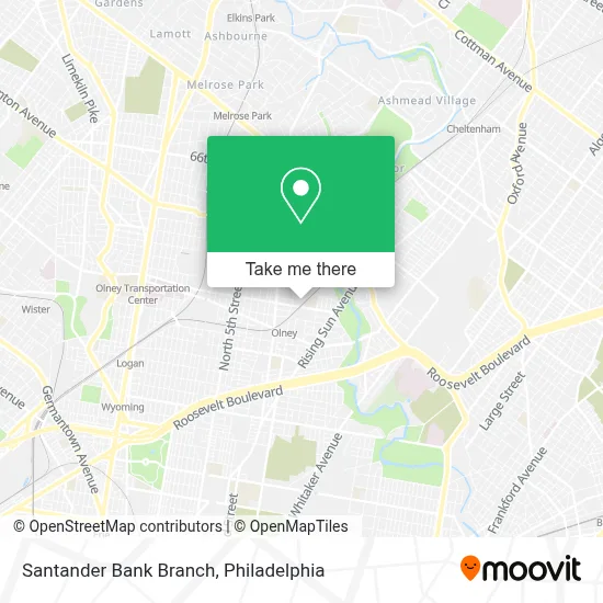 Santander Bank Branch map