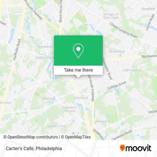 Carter's Cafe map