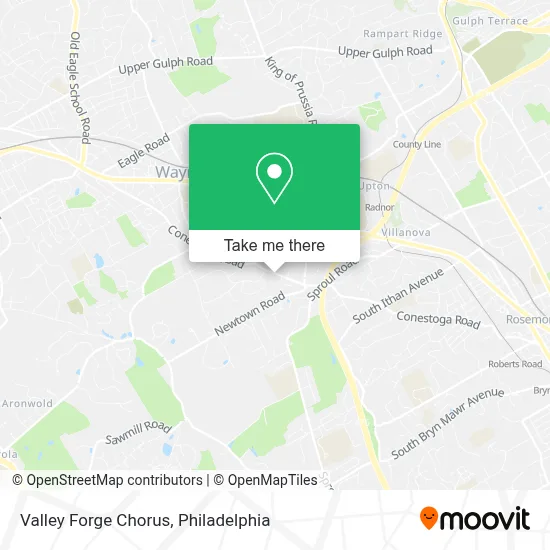 Valley Forge Chorus map