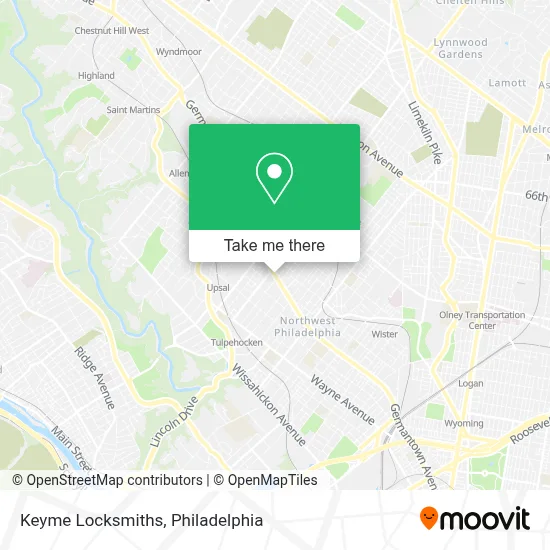 Keyme Locksmiths map