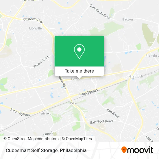 Cubesmart Self Storage map