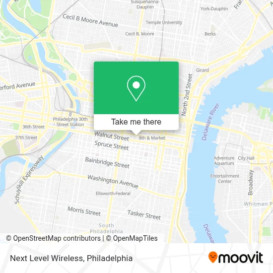 Next Level Wireless map