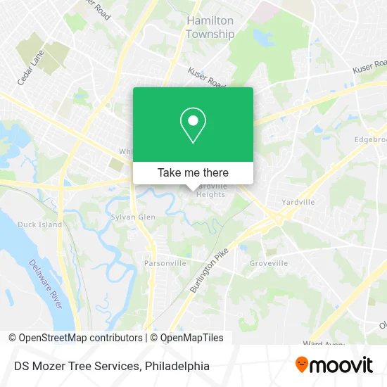 DS Mozer Tree Services map