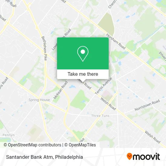 Santander Bank Atm map
