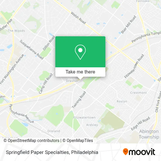 Springfield Paper Specialties map