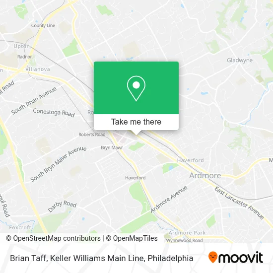 Brian Taff, Keller Williams Main Line map