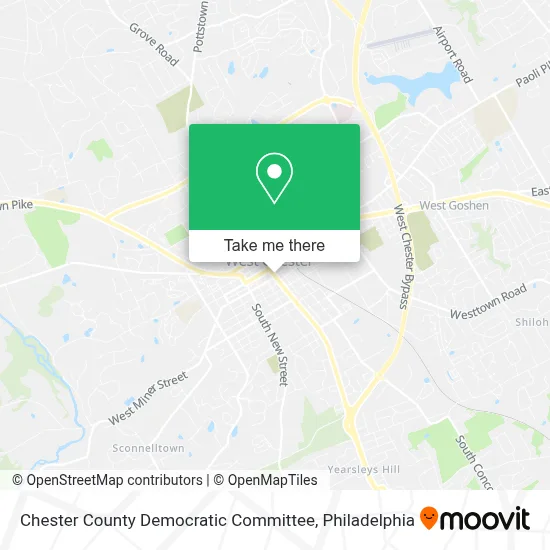 Chester County Democratic Committee map
