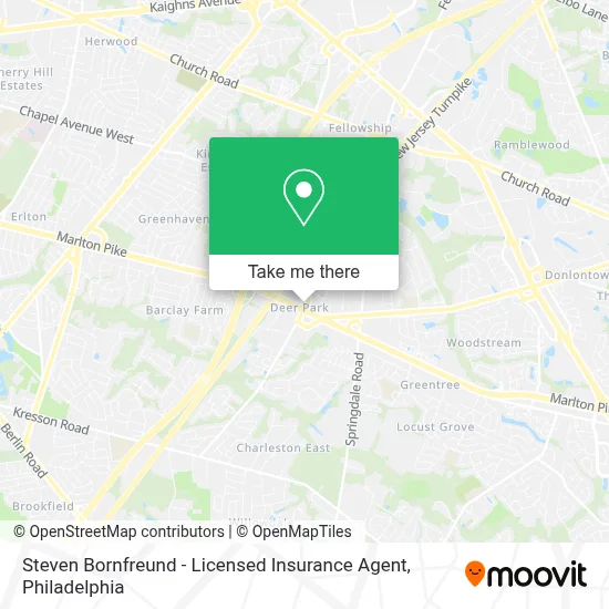 Steven Bornfreund - Licensed Insurance Agent map