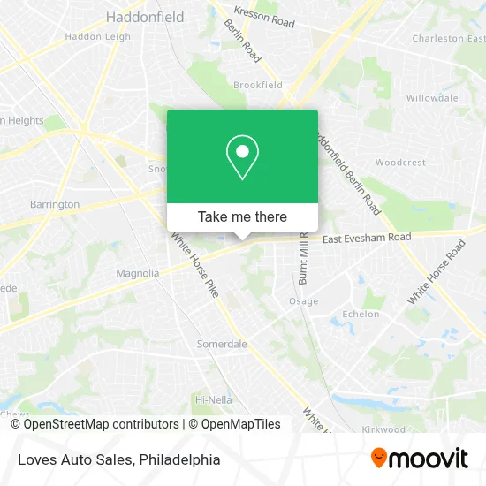 Loves Auto Sales map