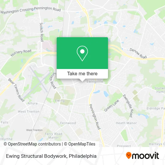 Ewing Structural Bodywork map