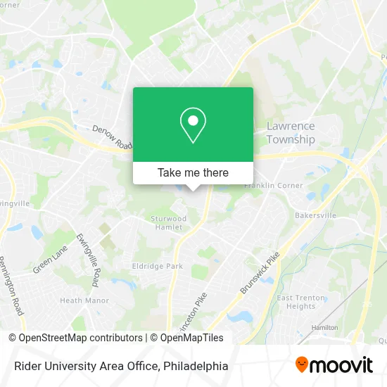 Rider University Area Office map