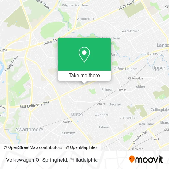 Volkswagen Of Springfield map