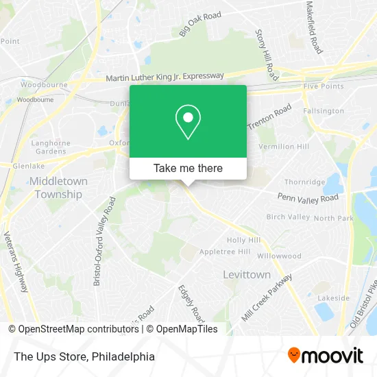 The Ups Store map