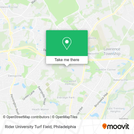 Rider University Turf Field map